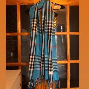 Light Blue Burberry Pashmina Scarf